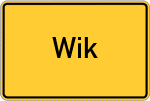 Place name sign Wik