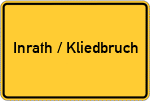 Place name sign Inrath / Kliedbruch