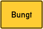 Place name sign Bungt
