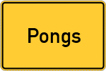 Place name sign Pongs