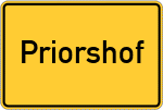 Place name sign Priorshof