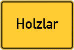 Place name sign Holzlar