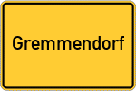 Place name sign Gremmendorf
