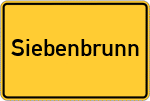 Place name sign Siebenbrunn