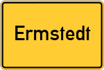 Place name sign Ermstedt