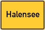 Place name sign Halensee