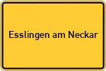 Place name sign Esslingen am Neckar