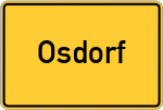 Place name sign Osdorf