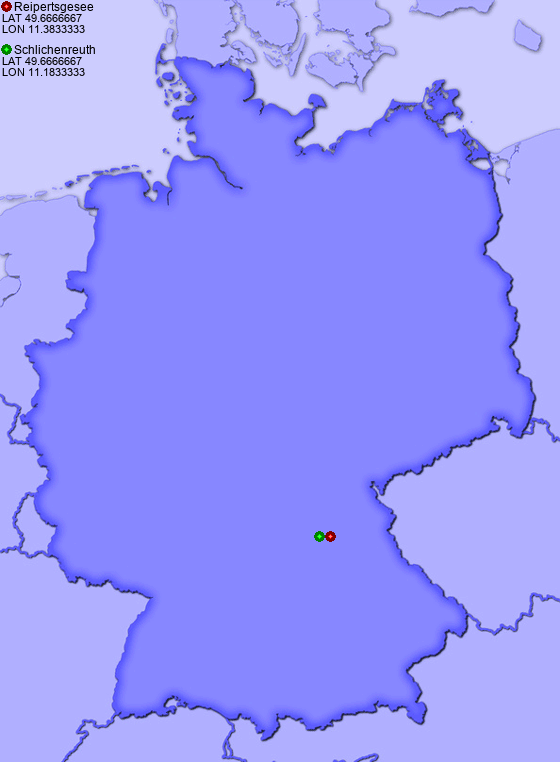 Distance from Reipertsgesee to Schlichenreuth