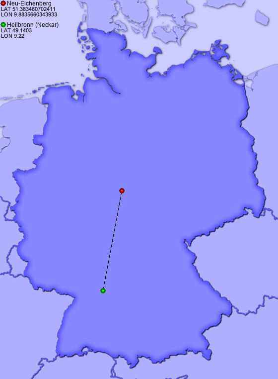Distance from Neu-Eichenberg to Heilbronn (Neckar)