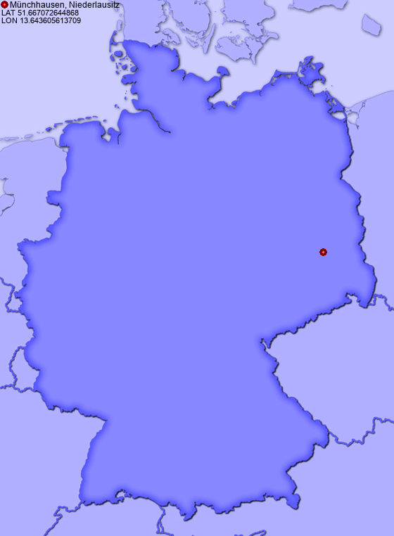 Location of Münchhausen, Niederlausitz in Germany
