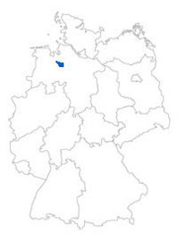 Show Federal state Bremen on the map of the federal states