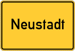 Place name sign Neustadt