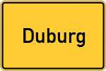 Place name sign Duburg