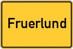 Place name sign Fruerlund