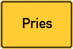 Place name sign Pries