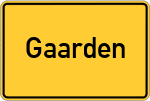 Place name sign Gaarden