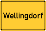 Place name sign Wellingdorf