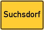 Place name sign Suchsdorf