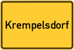Place name sign Krempelsdorf