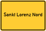 Place name sign Sankt Lorenz Nord