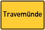 Place name sign Travemünde