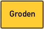 Place name sign Groden