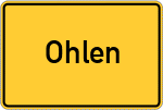 Place name sign Ohlen