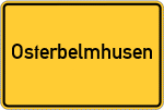 Place name sign Osterbelmhusen