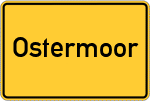 Place name sign Ostermoor
