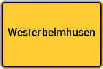 Place name sign Westerbelmhusen