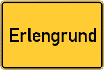 Place name sign Erlengrund