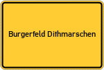Place name sign Burgerfeld Dithmarschen