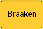 Place name sign Braaken