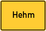 Place name sign Hehm