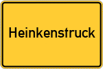 Place name sign Heinkenstruck, Gemeinde Offenbüttel