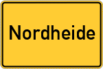 Place name sign Nordheide