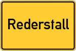 Place name sign Rederstall