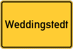 Place name sign Weddingstedt