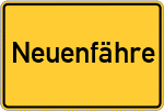 Place name sign Neuenfähre