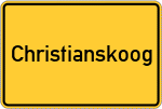 Place name sign Christianskoog