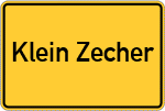 Place name sign Klein Zecher