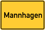 Place name sign Mannhagen