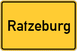 Place name sign Ratzeburg