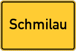 Place name sign Schmilau