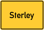Place name sign Sterley, Holstein