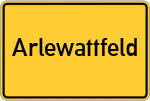 Place name sign Arlewattfeld