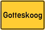 Place name sign Gotteskoog