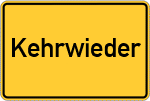 Place name sign Kehrwieder