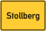 Place name sign Stollberg